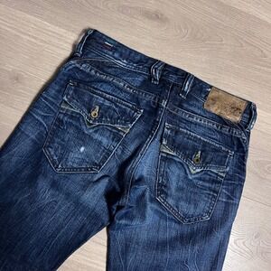 Diesel Ruky Wash 008ss Men's Dark Wash Flap Pocket Jeans Size 28x30 Made Italy